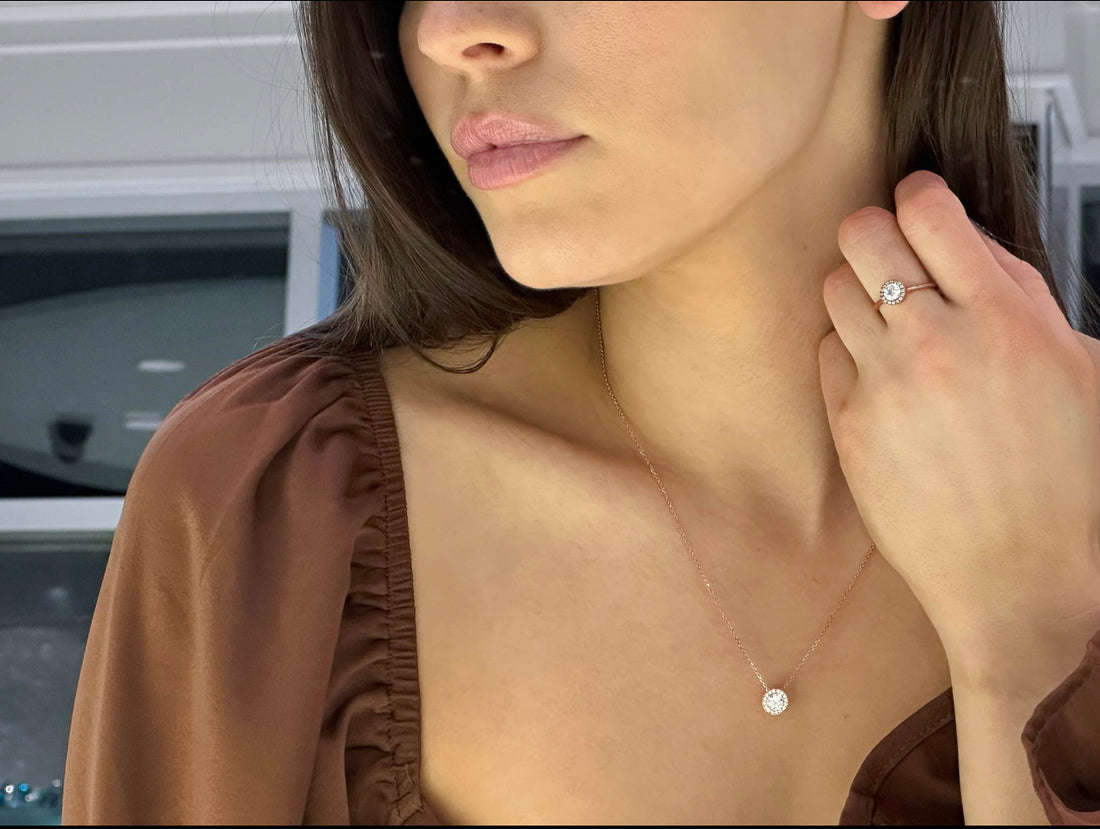 Aria Halo CZ Necklace