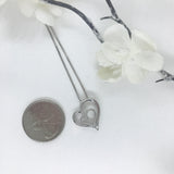 Sterling Silver and a genuine Diamond Heart Necklace