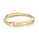 Engravable - Stainless Steel Gold Box Link ID Bracelet